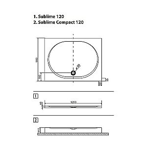 Душевой поддон Excellent Sublime 120х90 купить в интернет-магазине Sanbest